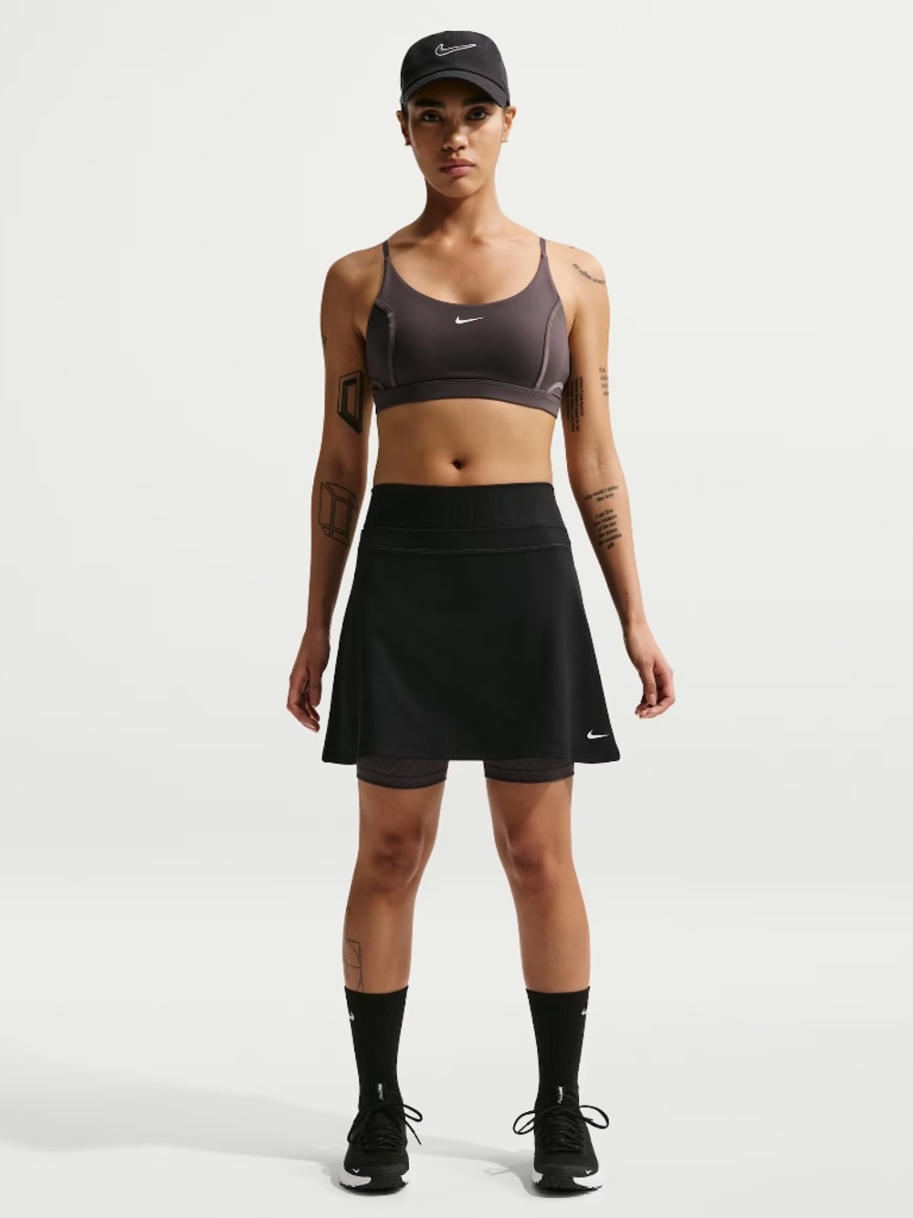 Nike One Dri-FIT Women's Black Athletic Tennis Skort Elastic Waist Size S